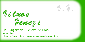 vilmos henczi business card